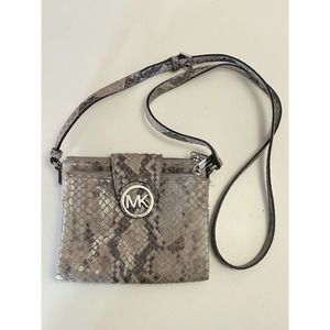 Michael Kors  MK cross body bag snakeskin small
